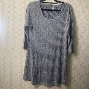 Lightweight, Gray, Large Sweater Dress/Tunic